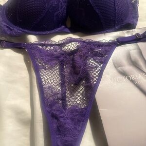 Victorias Secret Push up Bra & Thong set 36C-L